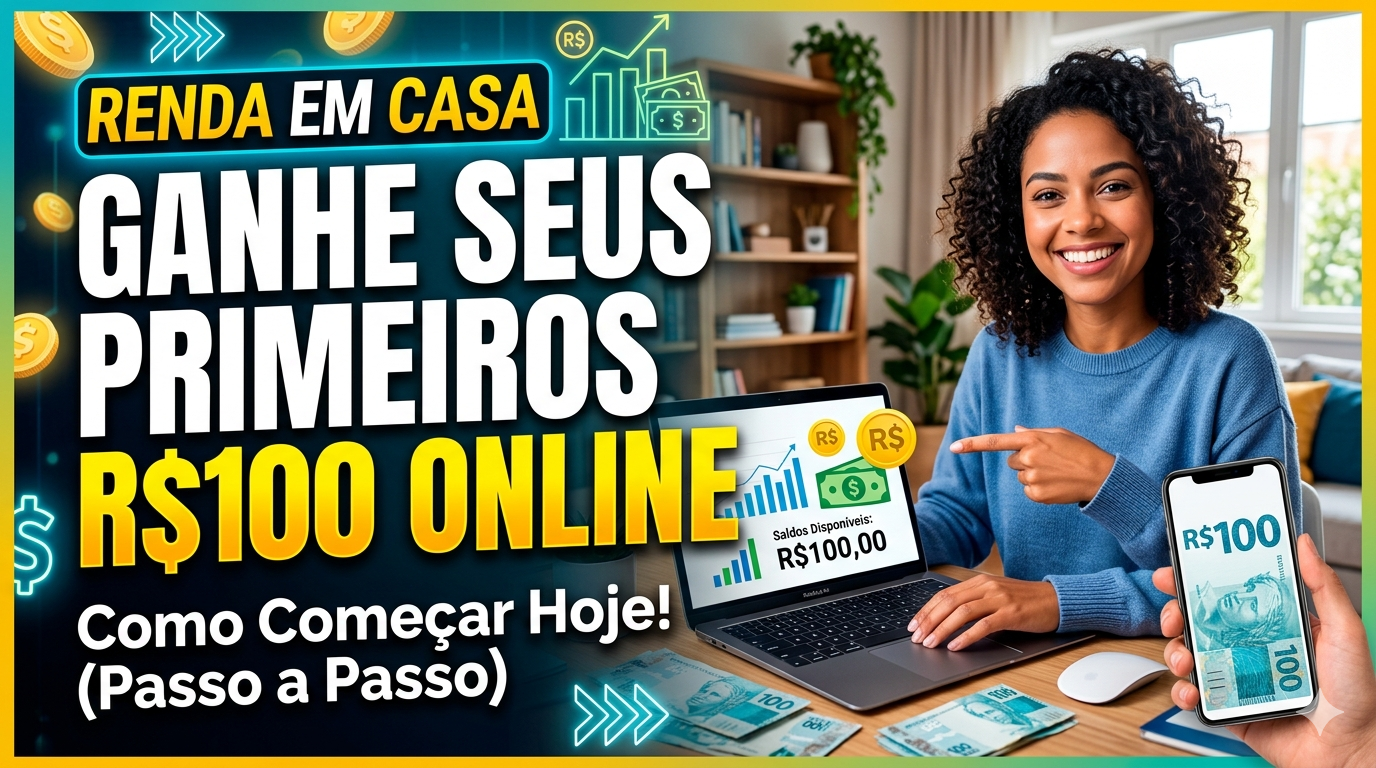 Renda em Casa: Como Começar Hoje e Ganhar Seus Primeiros R$100 Online